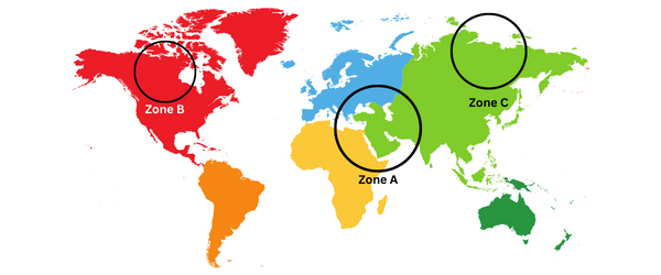 Pakistan Post international delivery Zones