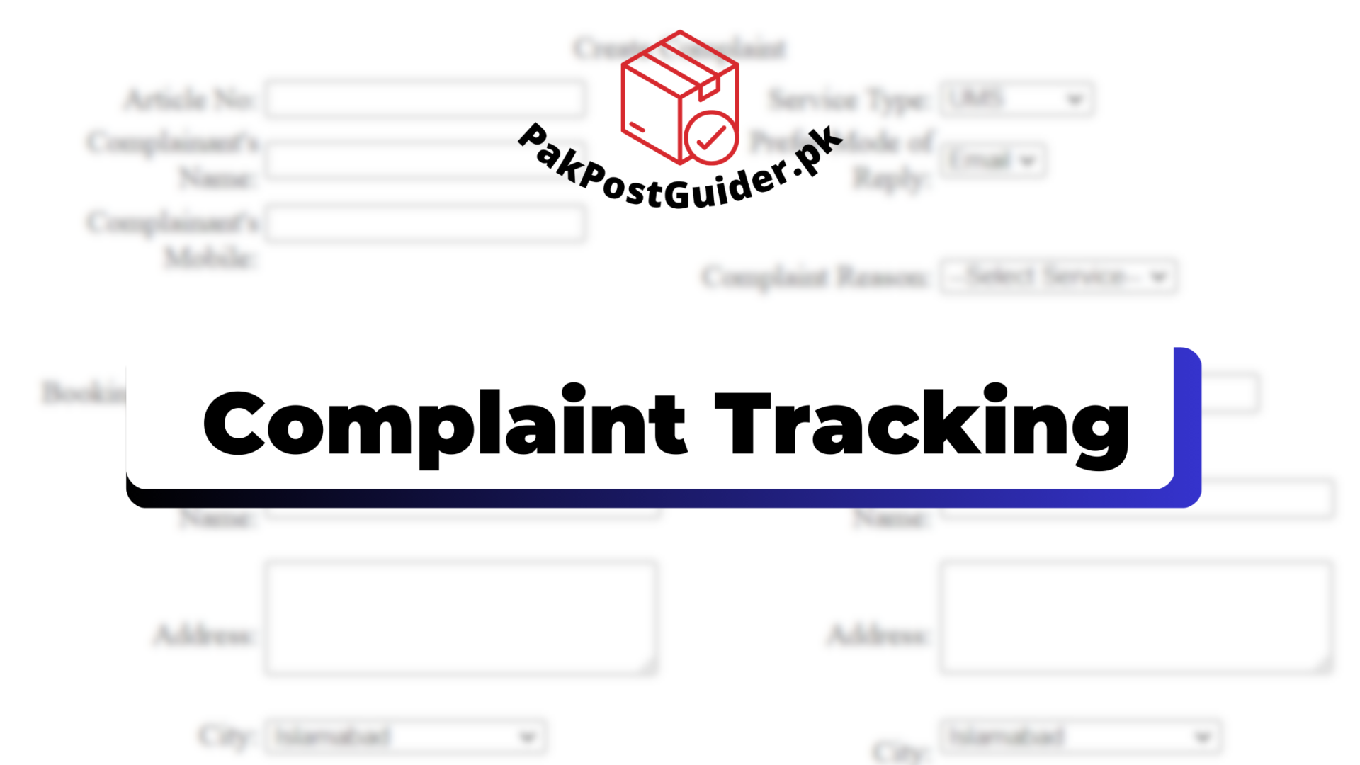 Pakistan post complaint tracking